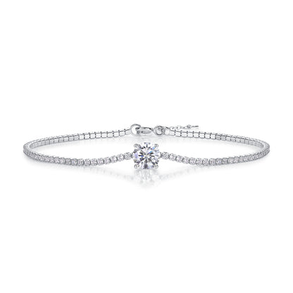 Dawn Dew Moissanite 1.0 Ct Round Cut Bracelet