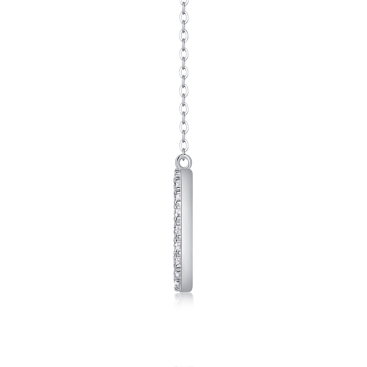 Fulfillment Moissanite 0.46 Ct Round Cut Necklace
