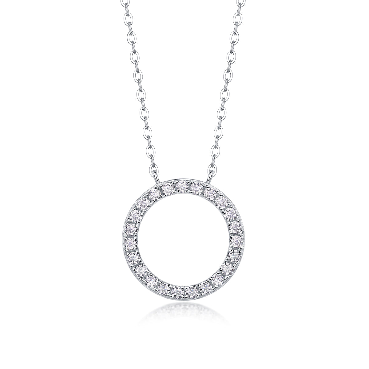 Fulfillment Moissanite 0.46 Ct Round Cut Necklace