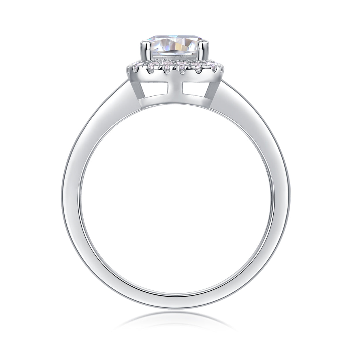 Blazing Moissanite 1.1 Ct Cushion Cut Ring