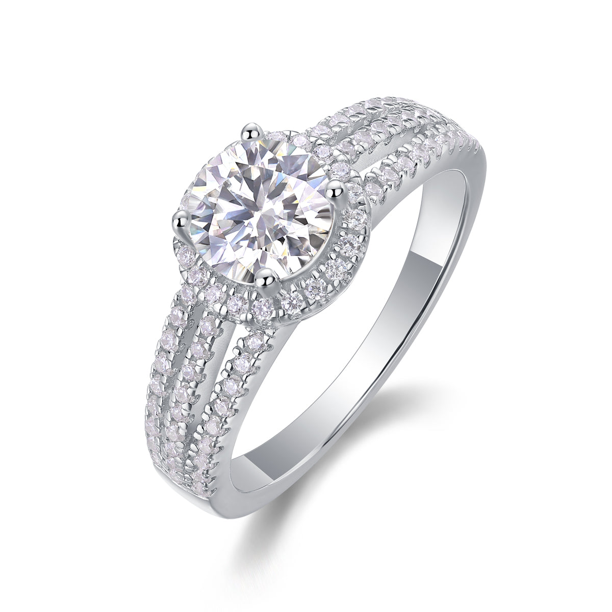 Retrospective Moissanite 1.0 Ct Round Cut Ring