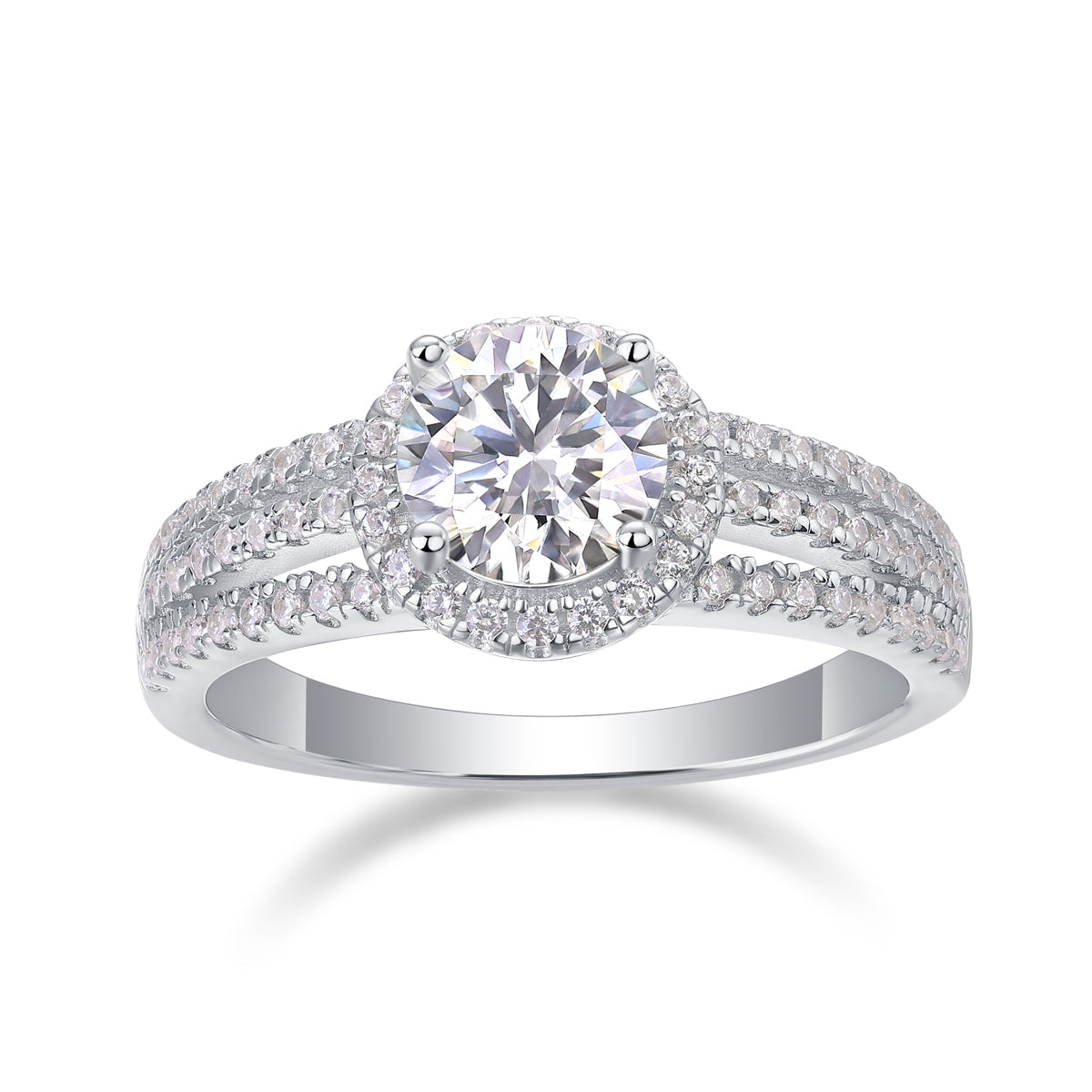 Retrospective Moissanite 1.0 Ct Round Cut Ring