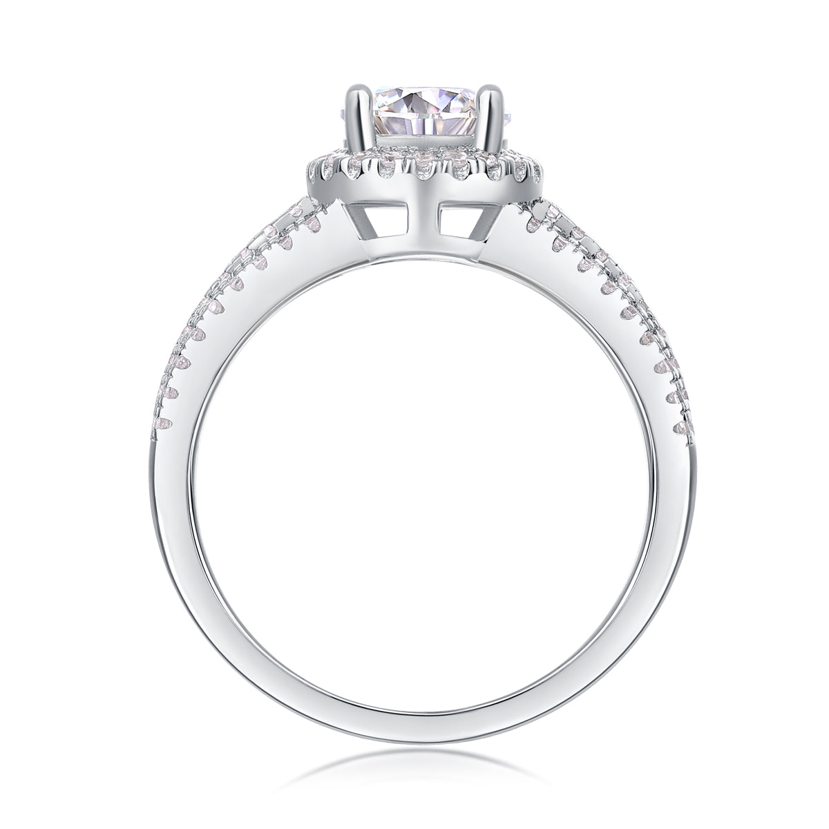 Retrospective Moissanite 1.0 Ct Round Cut Ring