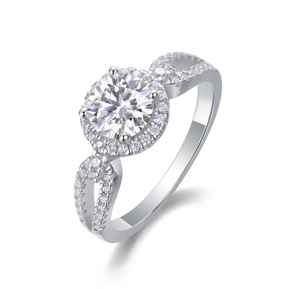 Aware of Intentions Moissanite 1.0 Ct Round Cut Ring