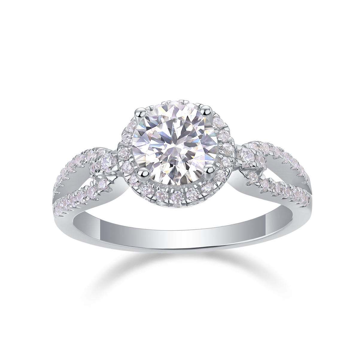 Aware of Intentions Moissanite 1.0 Ct Round Cut Ring