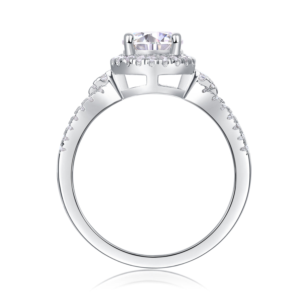 Aware of Intentions Moissanite 1.0 Ct Round Cut Ring