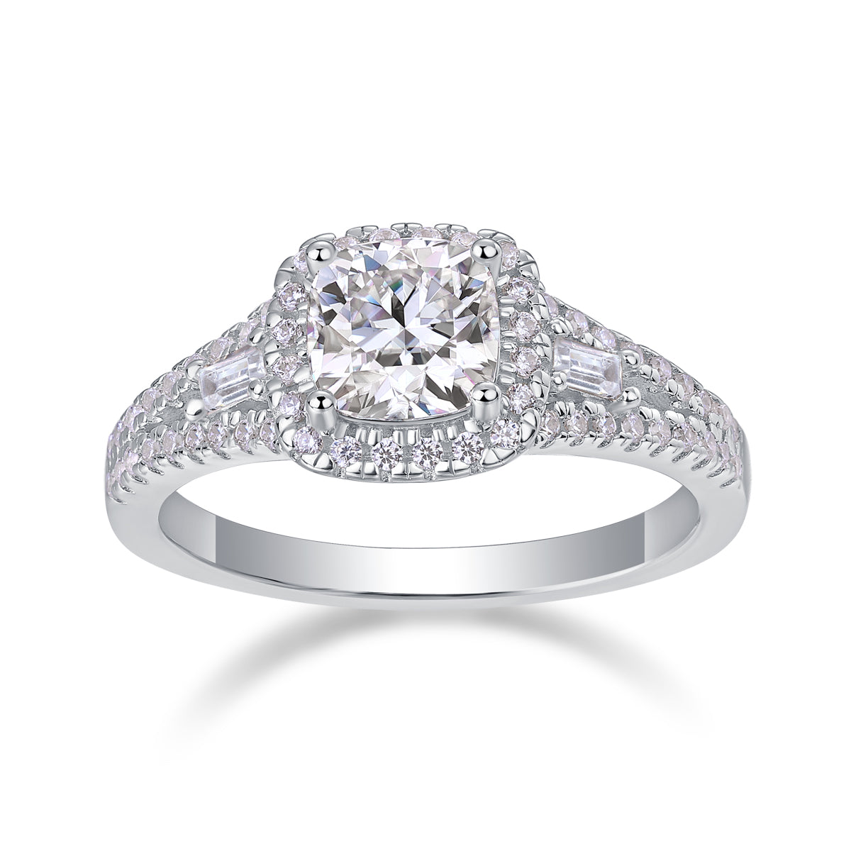 Enduring Love Moissanite 1.1 Ct Cushion Cut Ring