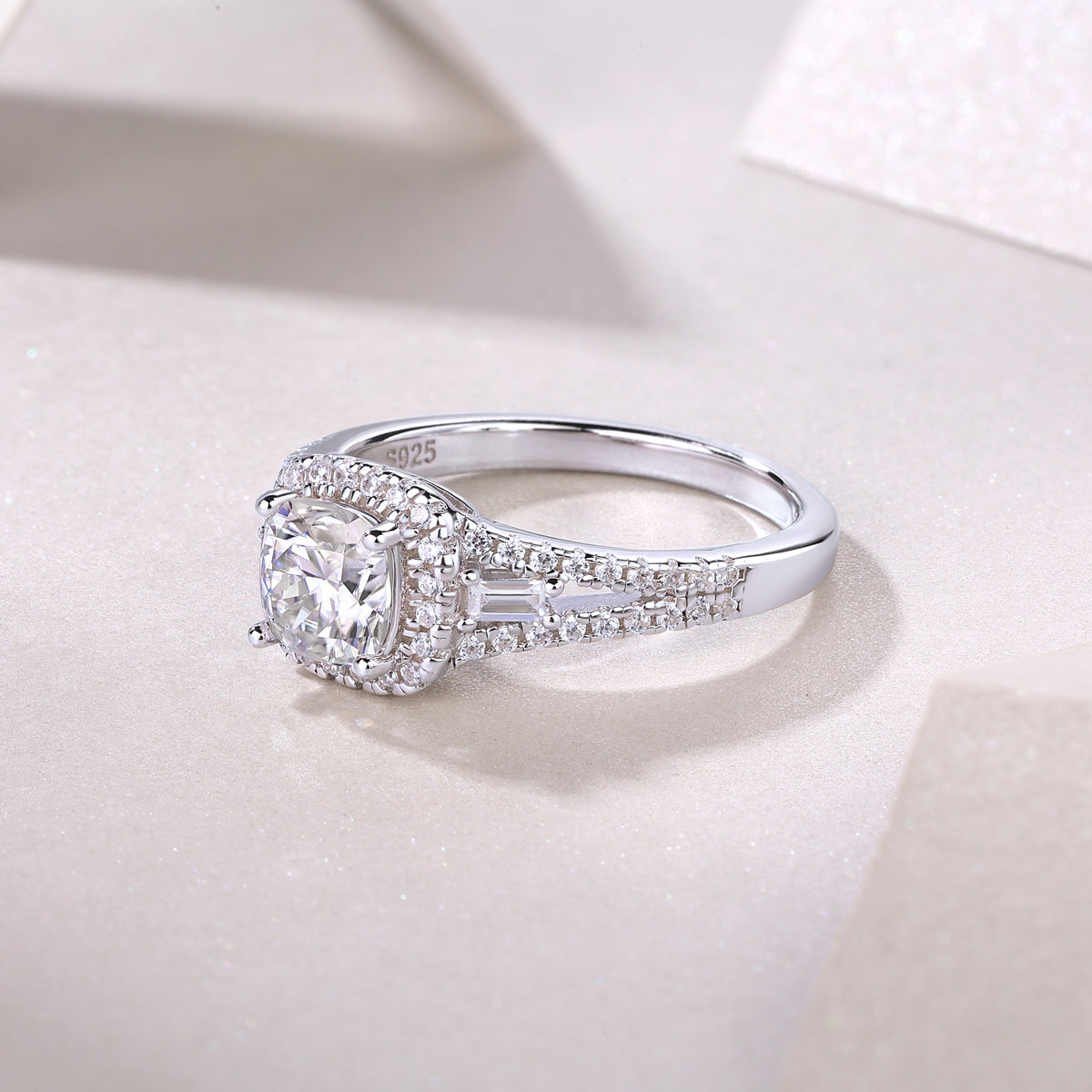 Enduring Love Moissanite 1.1 Ct Cushion Cut Ring