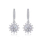 Snowflake Solitaire Moissanite 0.5 Ct Round Cut Earrings