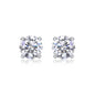 Quadra Luminance Moissanite 1.0 Ct Round Cut Earrings