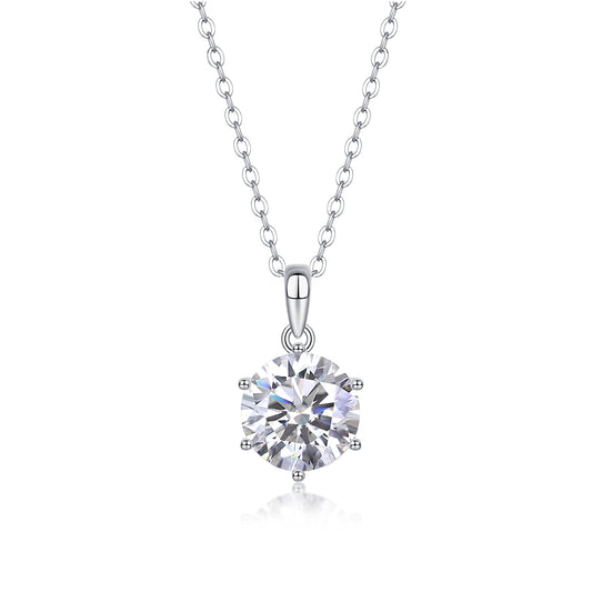 Breeze Moissanite 3.0 Ct Round Cut Necklace