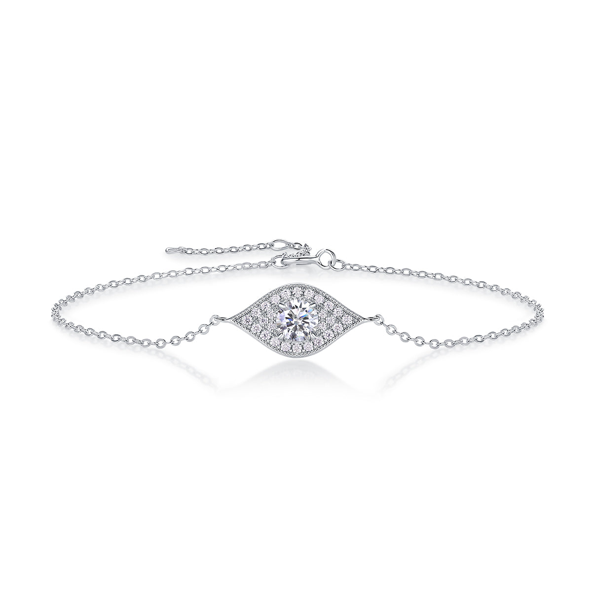 Oculus Glitter Moissanite 0.5 Ct Round Cut Bracelet