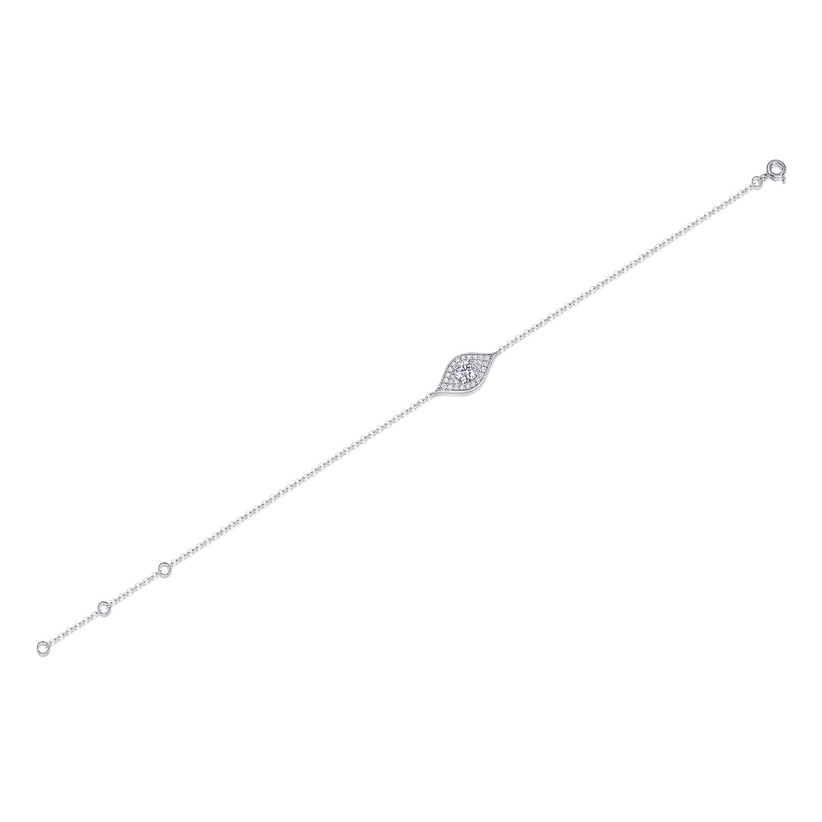 Oculus Glitter Moissanite 0.5 Ct Round Cut Bracelet