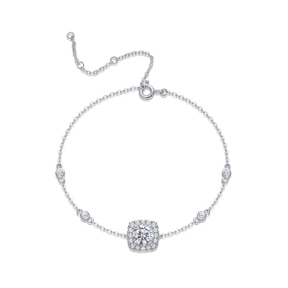 Sparkle Moissanite 1.0 Ct Round Cut Bracelet