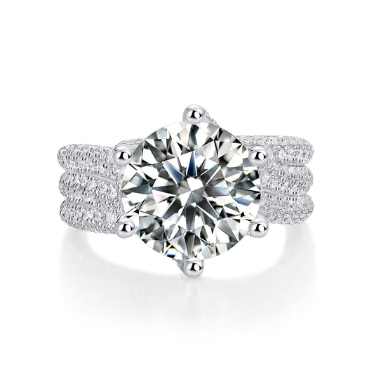 Eternal Vow Moissanite 5.0 Ct Round Cut Ring