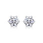 Hexa Brilliance Moissanite 2.0 Ct Round Cut Earrings