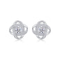 Clover Bliss Moissanite 0.5 Ct Round Cut Earrings