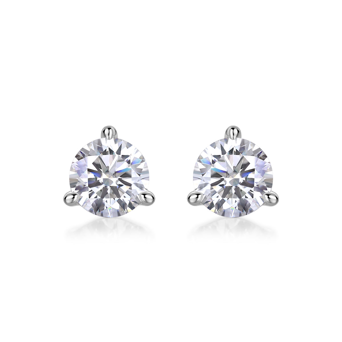 Momento Moissanite 0.5 Ct Round Cut Earrings