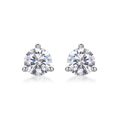 Momento Moissanite 0.5 Ct Round Cut Earrings