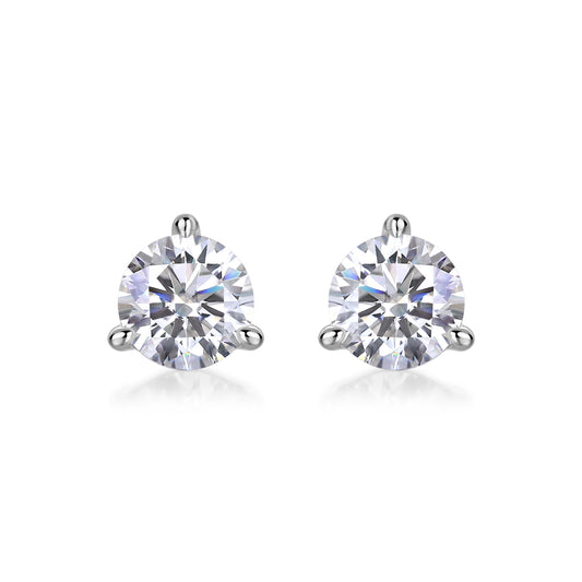 Momento Moissanite 0.5 Ct Round Cut Earrings