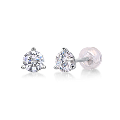 Momento Moissanite 0.5 Ct Round Cut Earrings