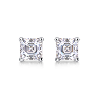 Uninhibited Moissanite 0.9 Ct Cushion Cut Earrings