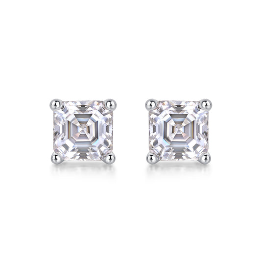 Uninhibited Moissanite 0.9 Ct Cushion Cut Earrings