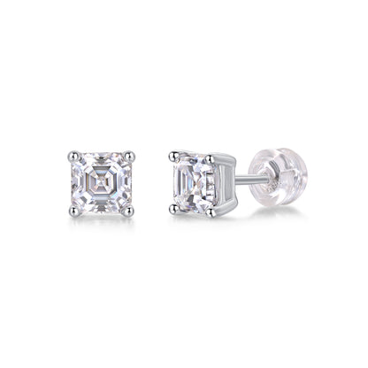 Uninhibited Moissanite 0.9 Ct Cushion Cut Earrings