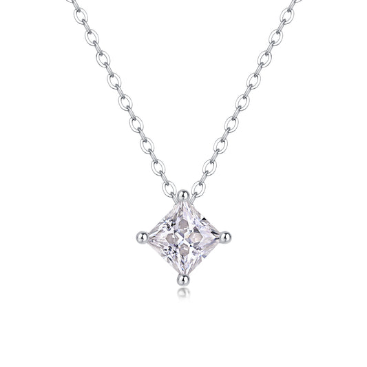 Companionship Moissanite 0.9 Ct Cushion Cut Necklace