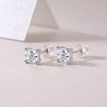 Uninhibited Moissanite 0.9 Ct Cushion Cut Earrings