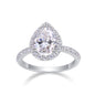 Electric Shock Moissanite 1.5 Ct Pear Cut Ring