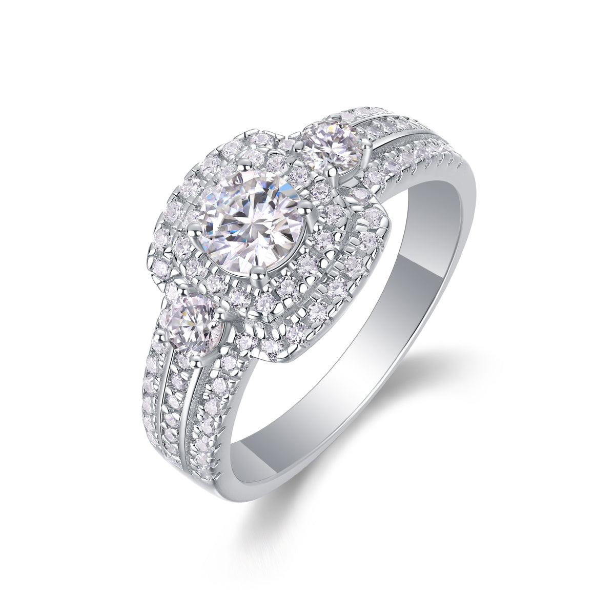 Gobi Moissanite 0.5 Ct Round Cut Ring