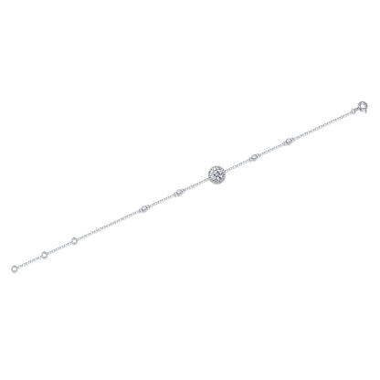 Starburst Moissanite 1.0 Ct Round Cut Bracelet