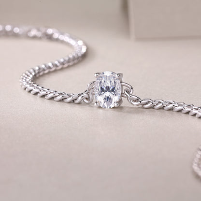 Breakthrough Moissanite 1.0 Ct Oval Cut Bracelet