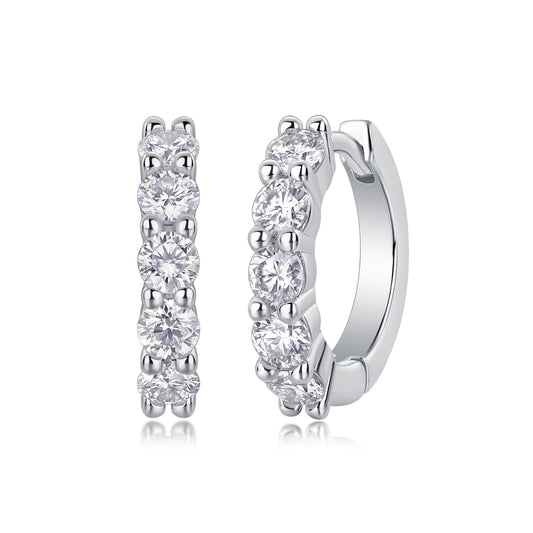 Dawn Moissanite 1.0 Ct Round Cut Earrings