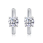 Embark From The Heart Moissanite 0.5 Ct Round Cut Earrings