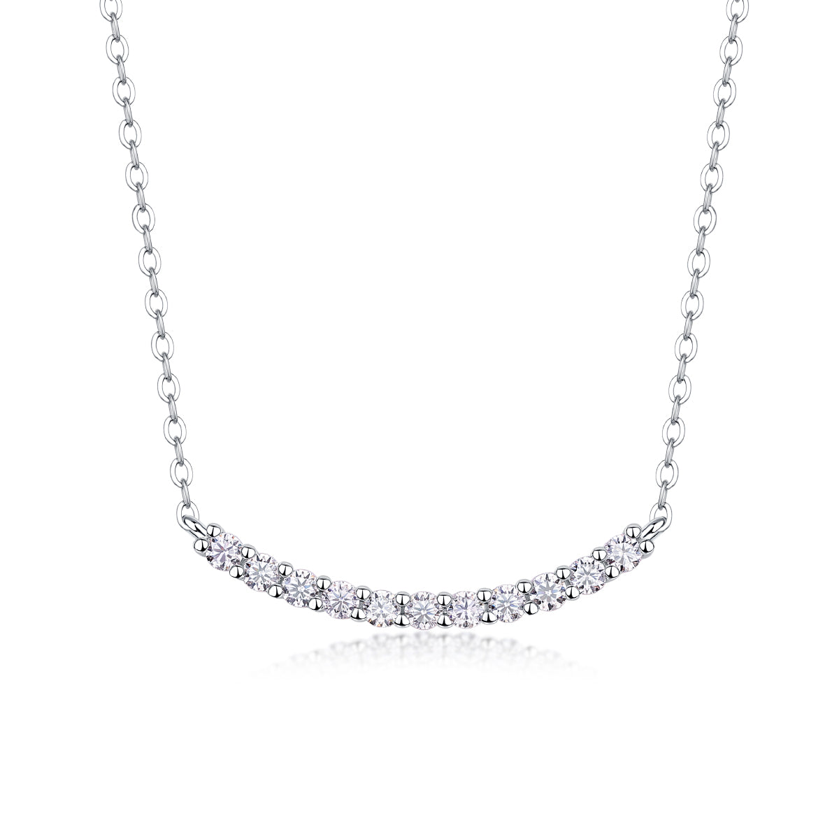 Easeful Feeling Moissanite 0.7 Ct Round Cut Necklace