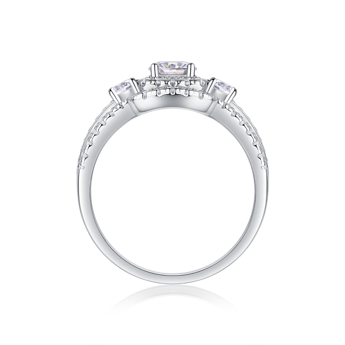 Gobi Moissanite 0.5 Ct Round Cut Ring