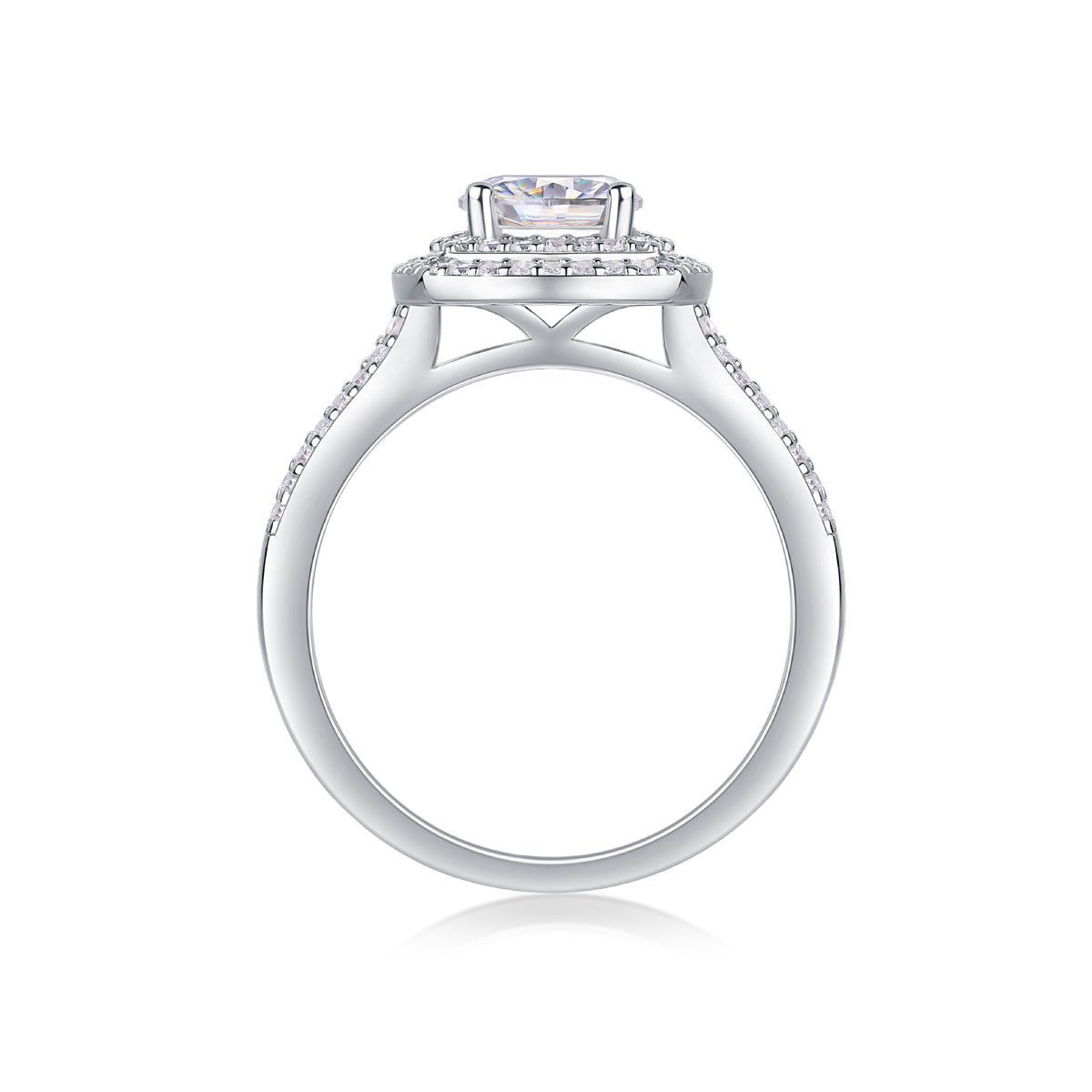 Sweet Holiday Moissanite 1.0 Ct Round Cut Ring