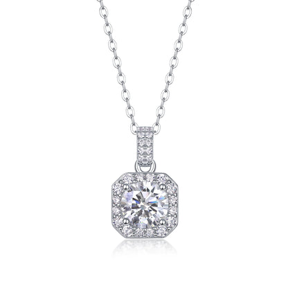Starlight Moissanite 1.0 Ct Round Cut Necklace