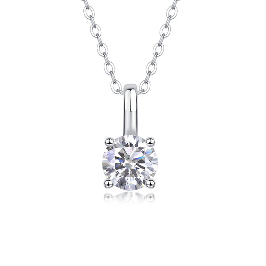 Encounter Moissanite 1.0 Ct Round Cut Necklace