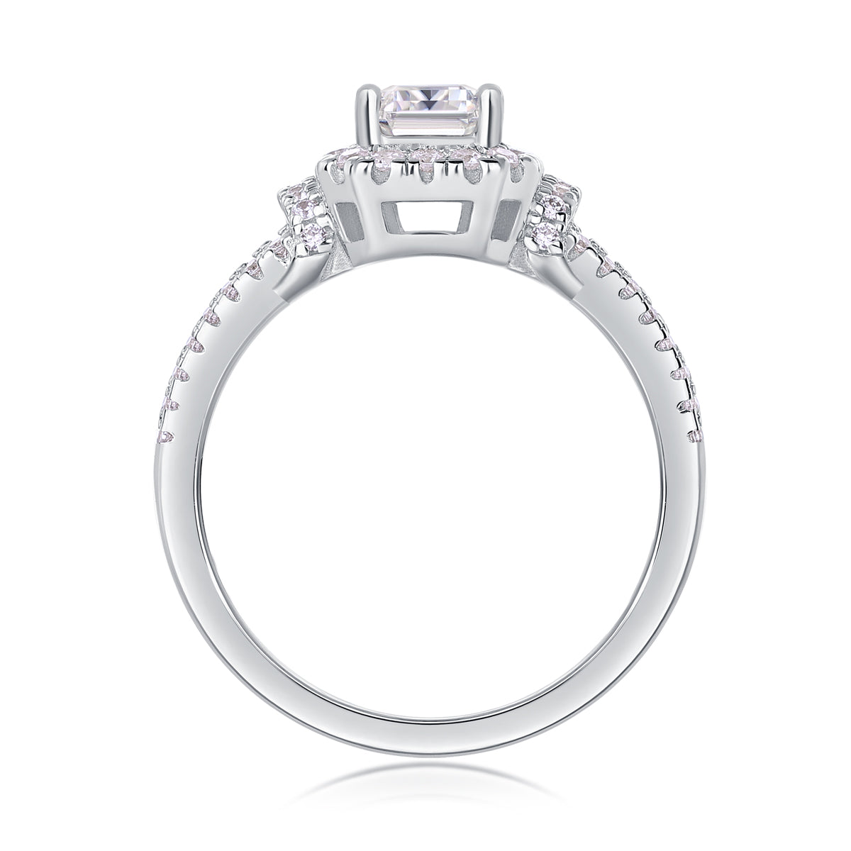 Dream Box Moissanite 1.0 Ct Emerald Cut Ring