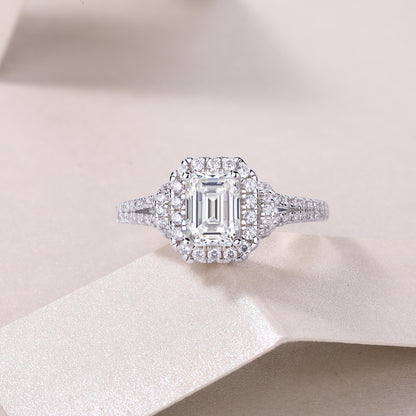 Dream Box Moissanite 1.0 Ct Emerald Cut Ring