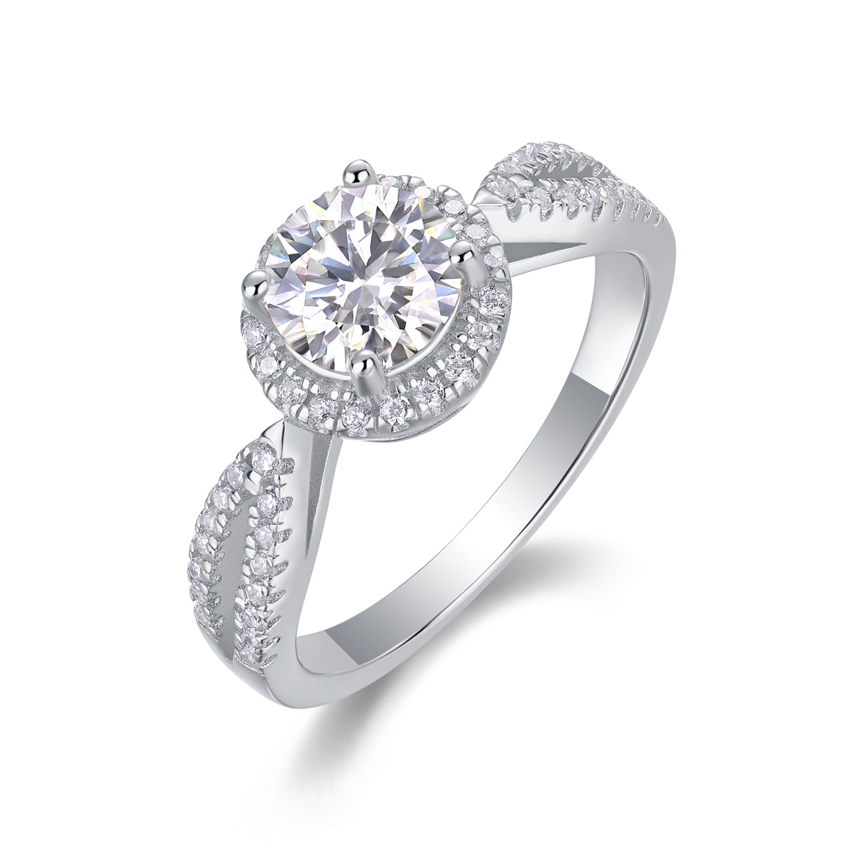 Dream Wedding Moissanite 1.0 Ct Round Cut Ring