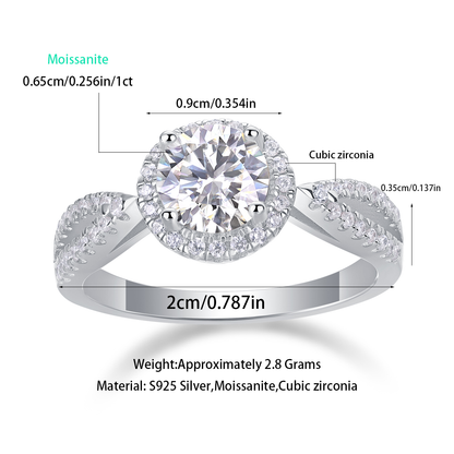 Dream Wedding Moissanite 1.0 Ct Round Cut Ring