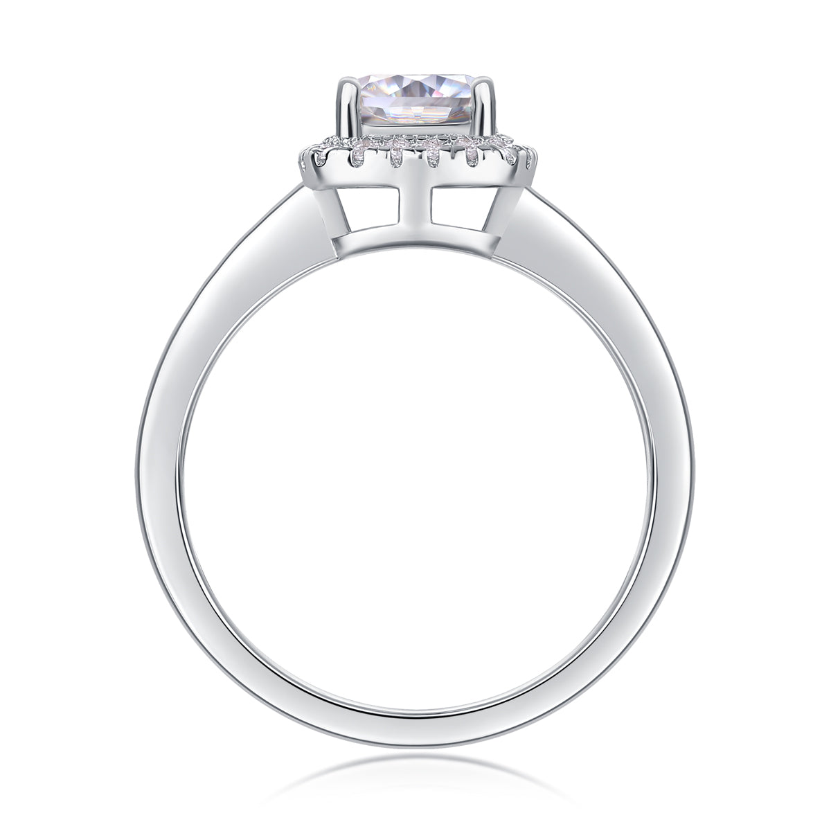 Louvre Nights Moissanite 1.1 Ct Cushion Cut Ring