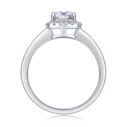 Louvre Nights Moissanite 1.1 Ct Cushion Cut Ring