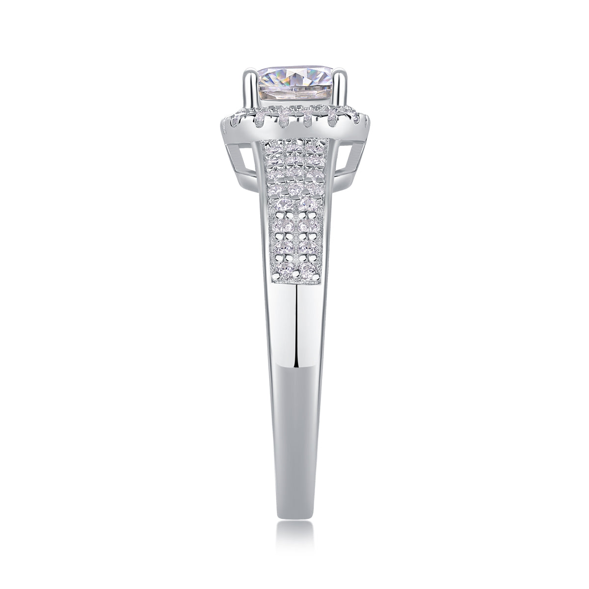 Louvre Nights Moissanite 1.1 Ct Cushion Cut Ring