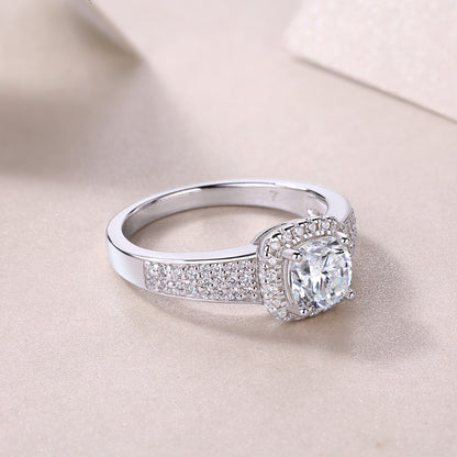 Louvre Nights Moissanite 1.1 Ct Cushion Cut Ring