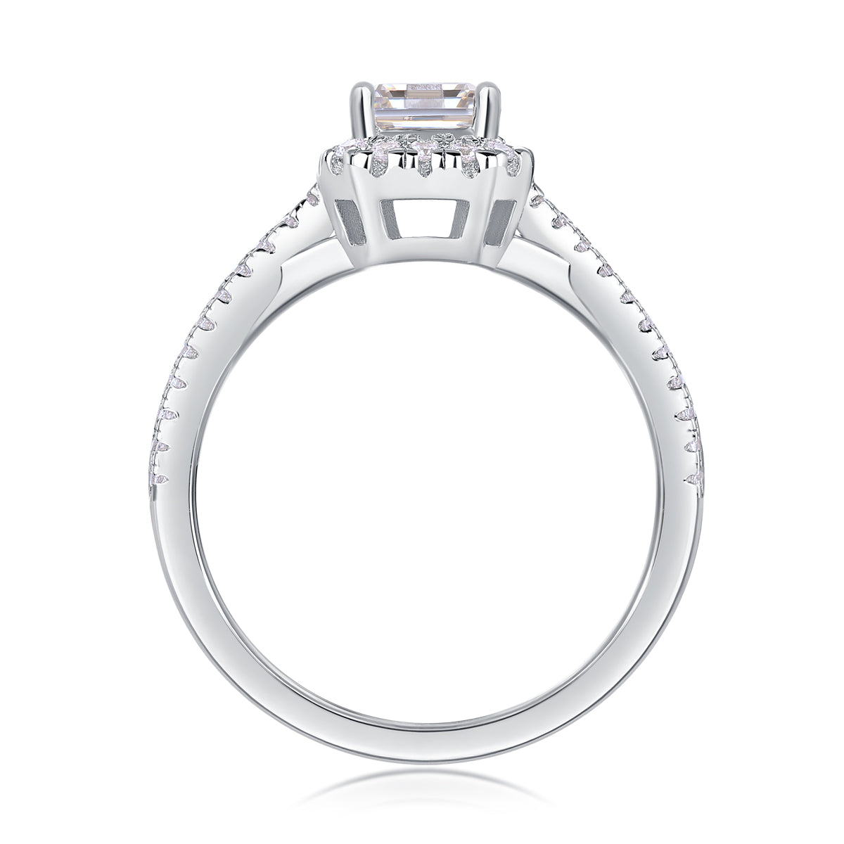 Daydream in Daylight Moissanite 1.0 Ct Emerald Cut Ring